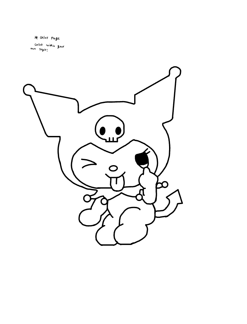 90 Kuromi Coloring Pages FREE Printable 15