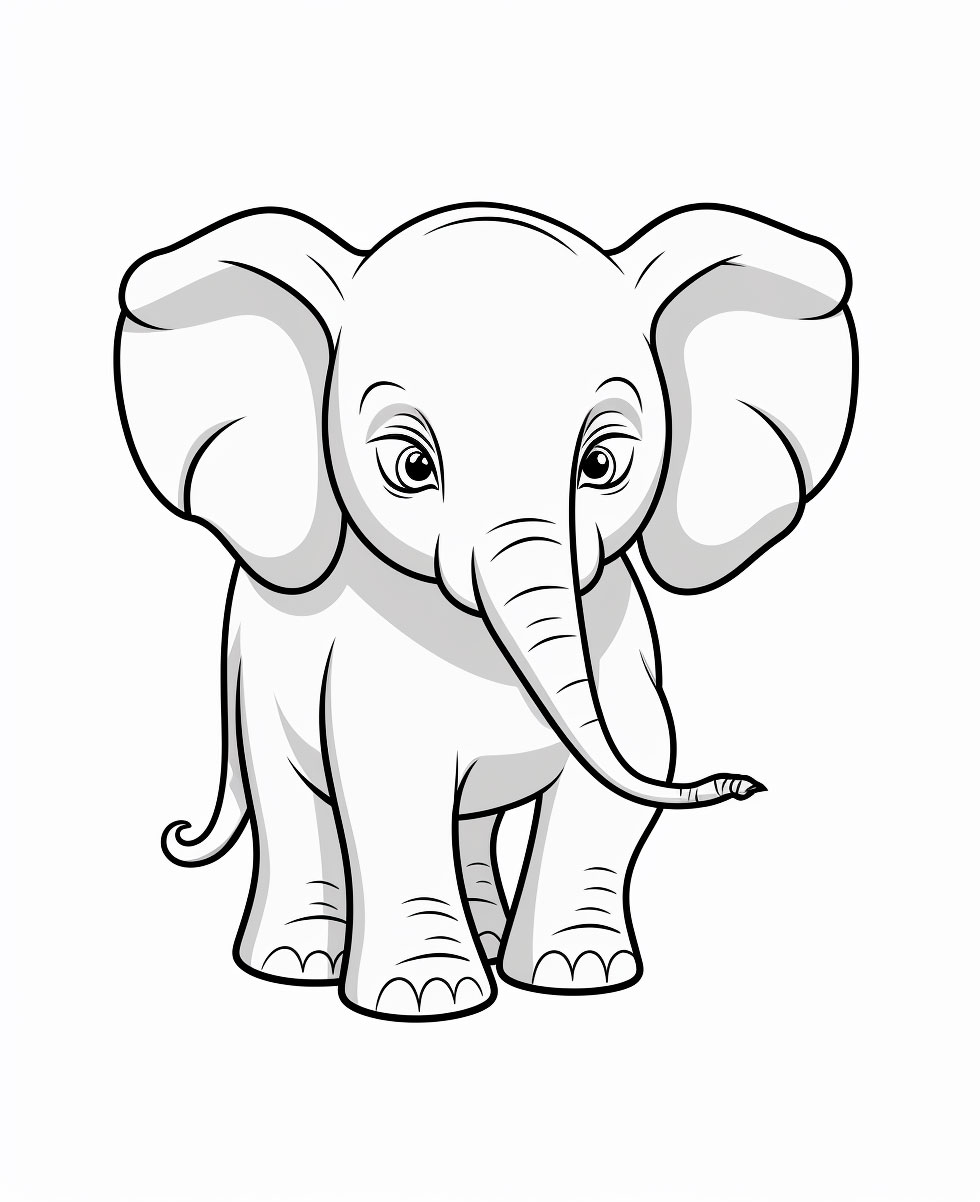 99+ Baby Elephant Coloring Pages FREE Printable 17