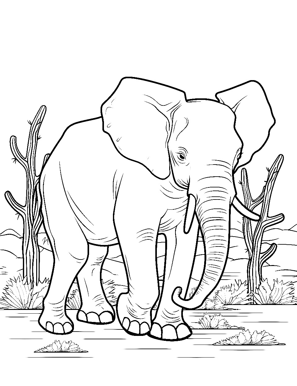 99+ Baby Elephant Coloring Pages FREE Printable 21