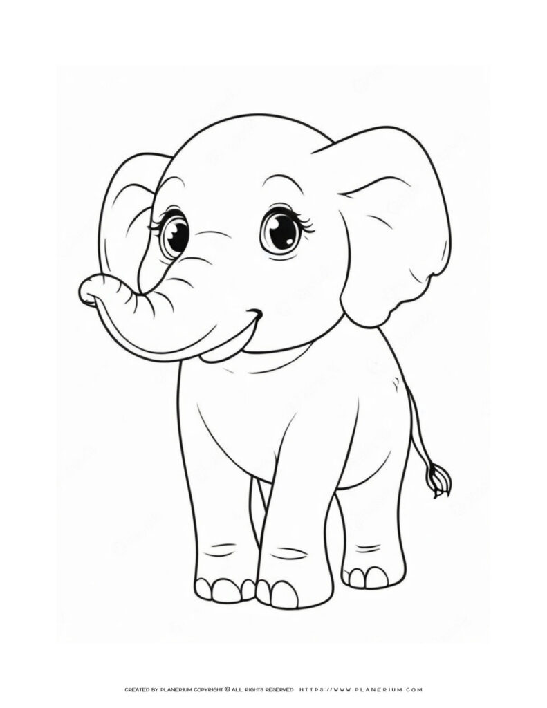 99+ Baby Elephant Coloring Pages FREE Printable 3