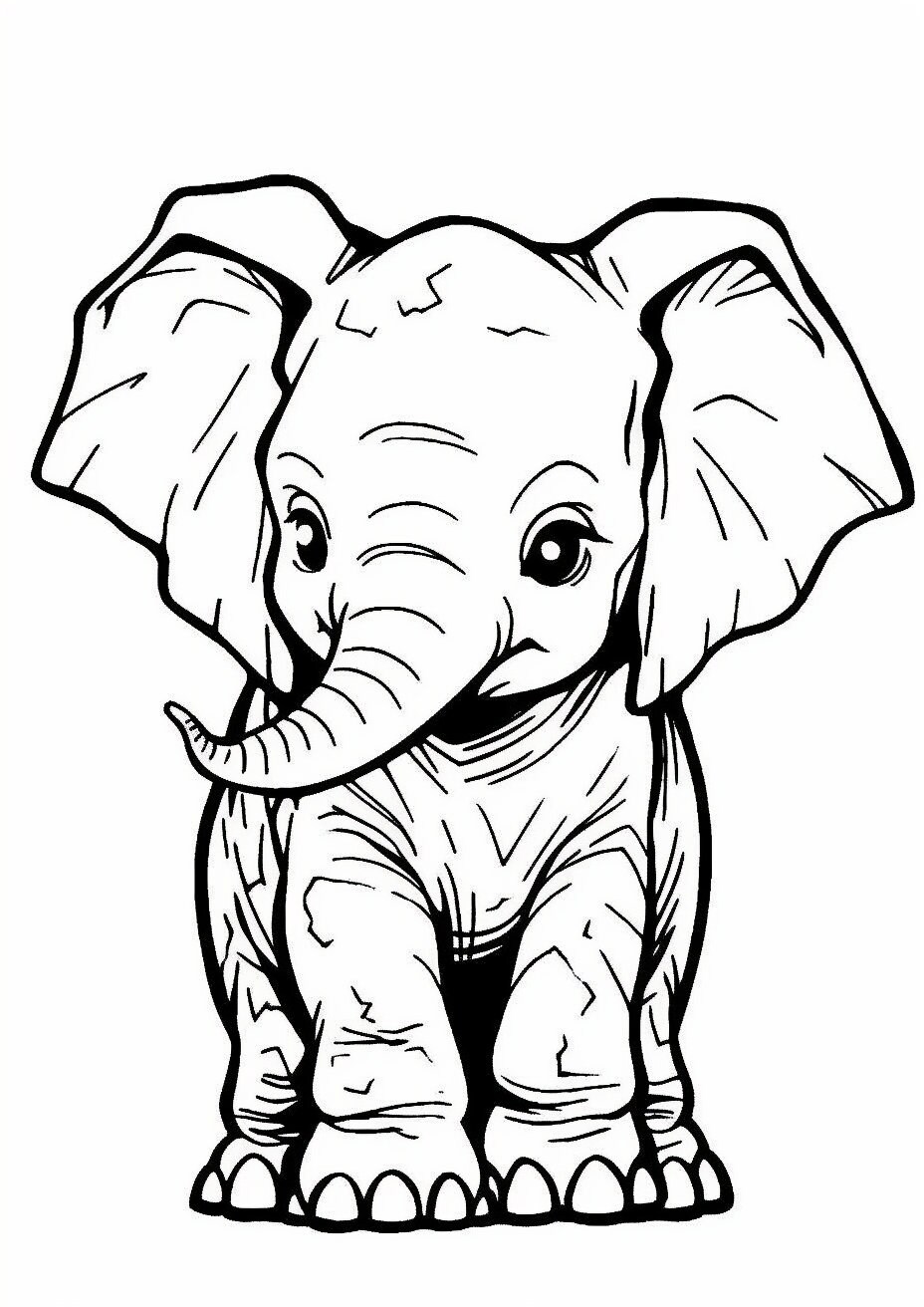 99+ Baby Elephant Coloring Pages FREE Printable 32