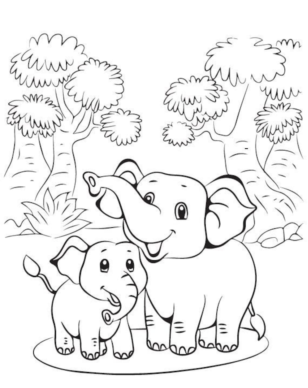 99+ Baby Elephant Coloring Pages FREE Printable 45