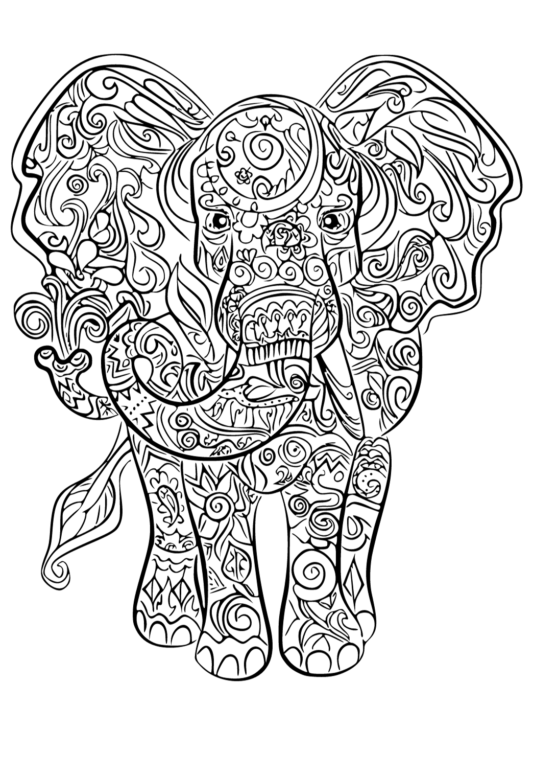 99+ Baby Elephant Coloring Pages FREE Printable 55