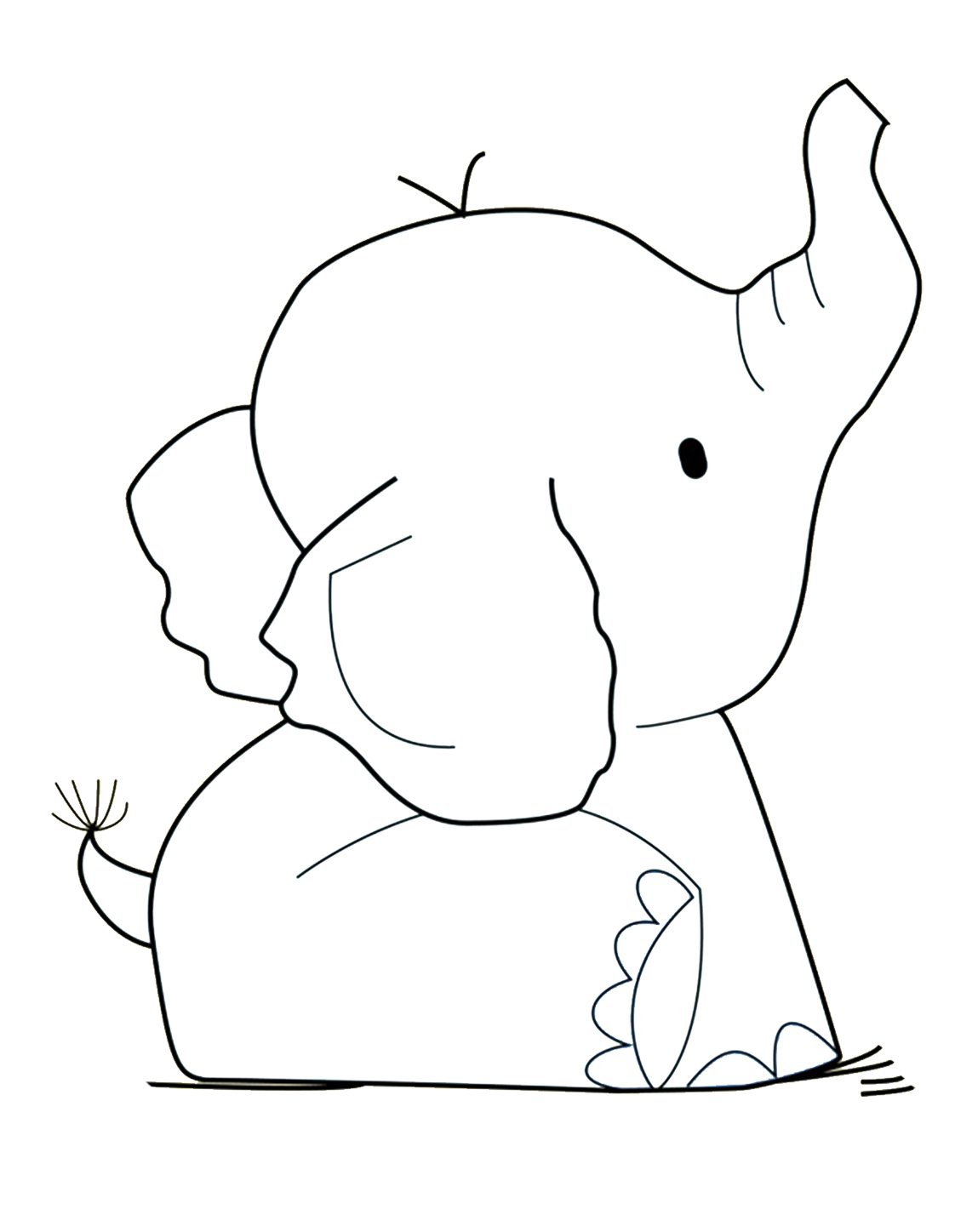 99+ Baby Elephant Coloring Pages FREE Printable 56