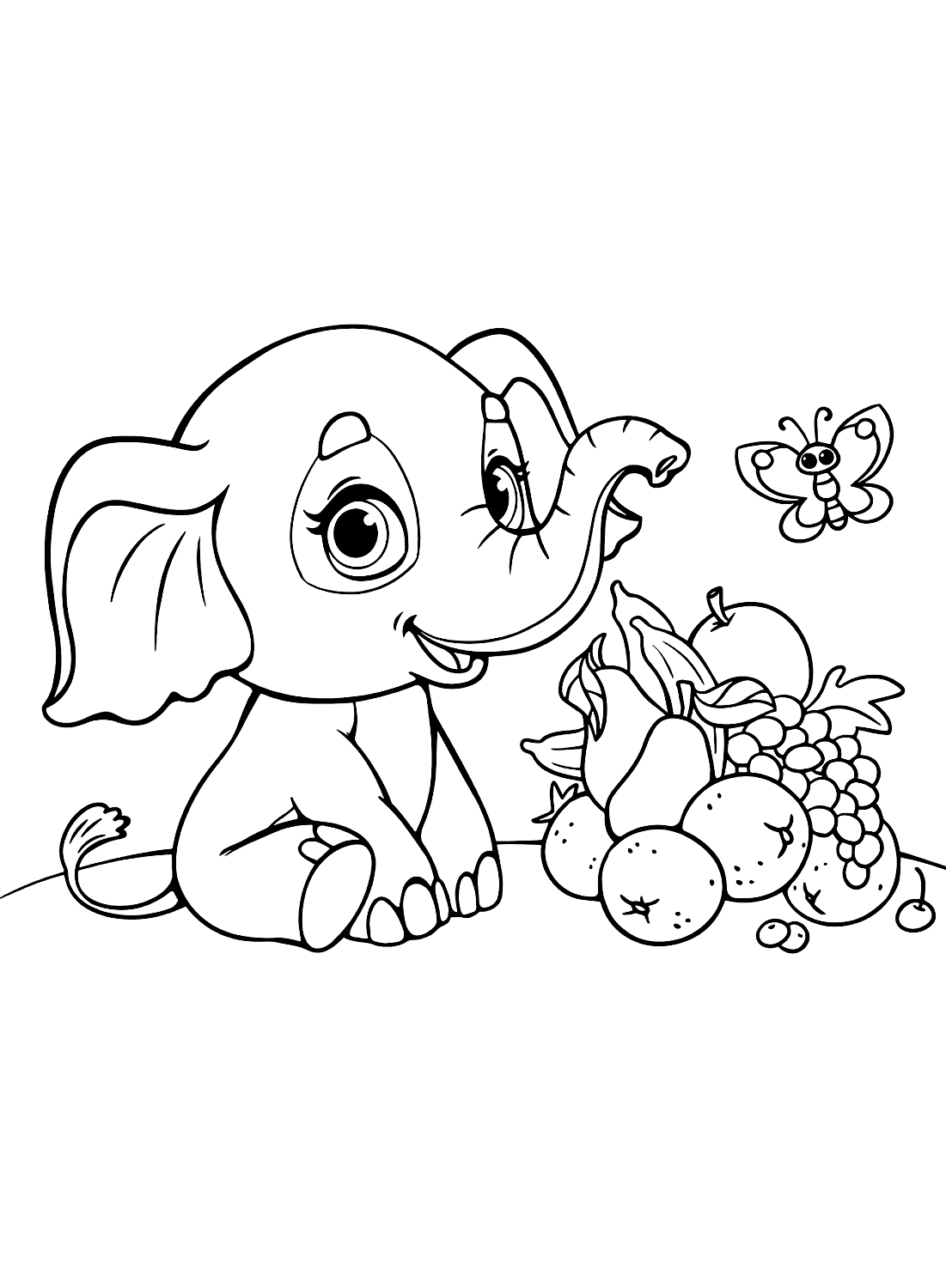 99+ Baby Elephant Coloring Pages FREE Printable 59