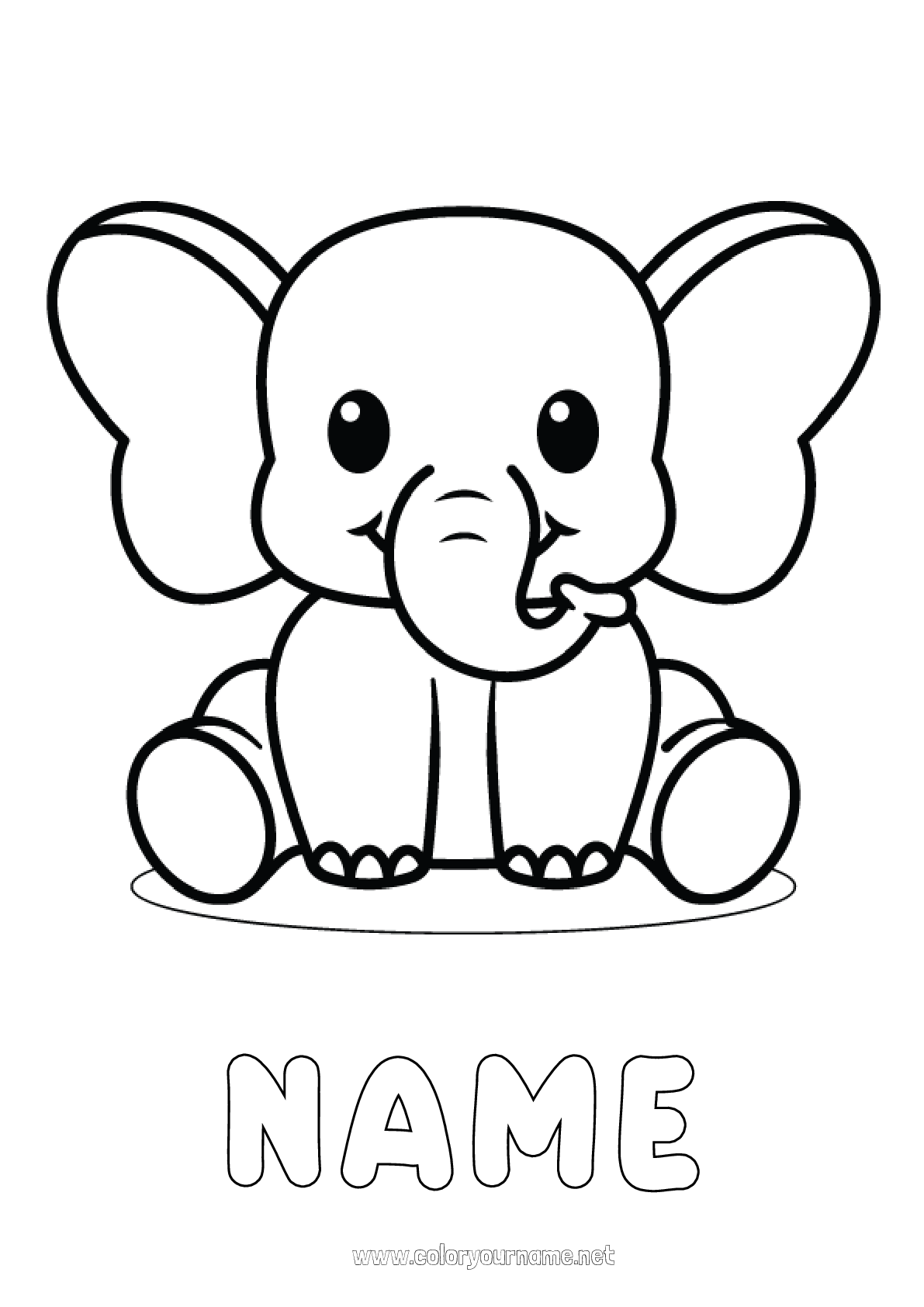 99+ Baby Elephant Coloring Pages FREE Printable 64