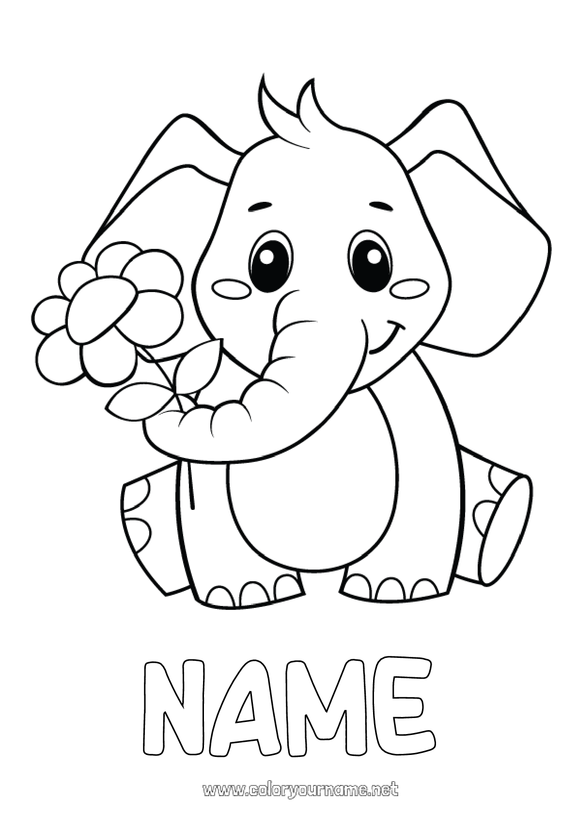 99+ Baby Elephant Coloring Pages FREE Printable 65