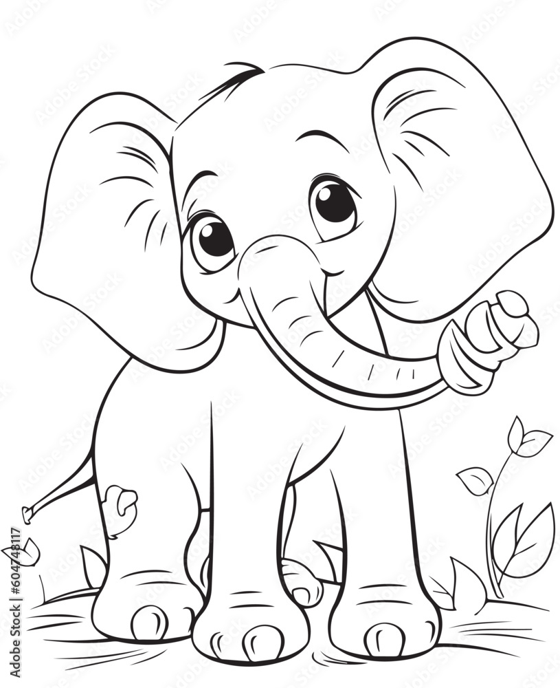 99+ Baby Elephant Coloring Pages FREE Printable 7