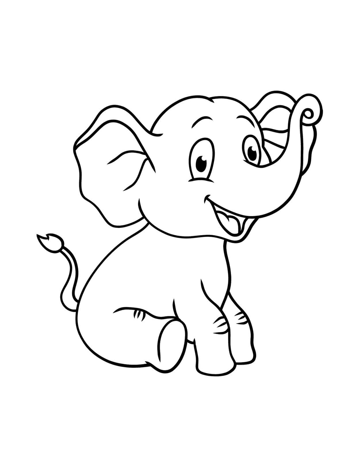 99+ Baby Elephant Coloring Pages FREE Printable 73