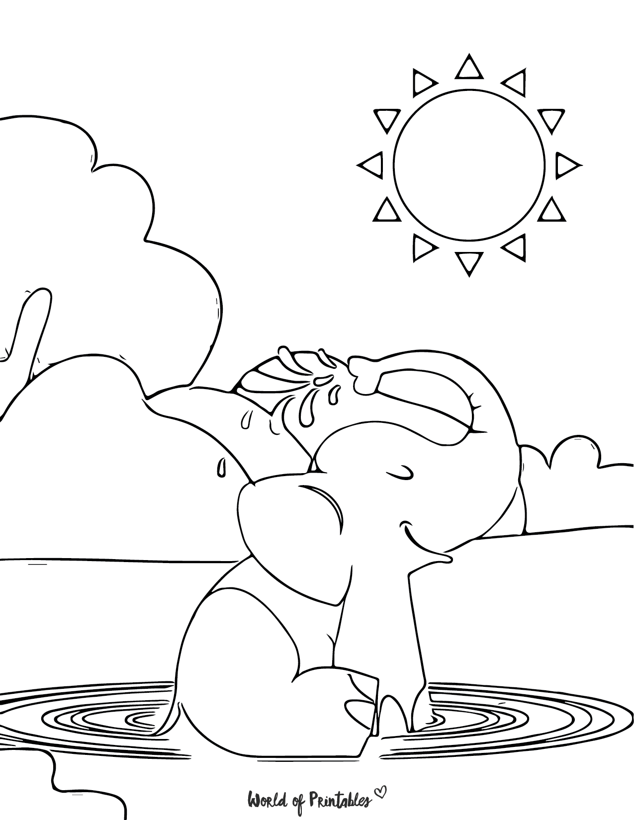 99+ Baby Elephant Coloring Pages FREE Printable 76