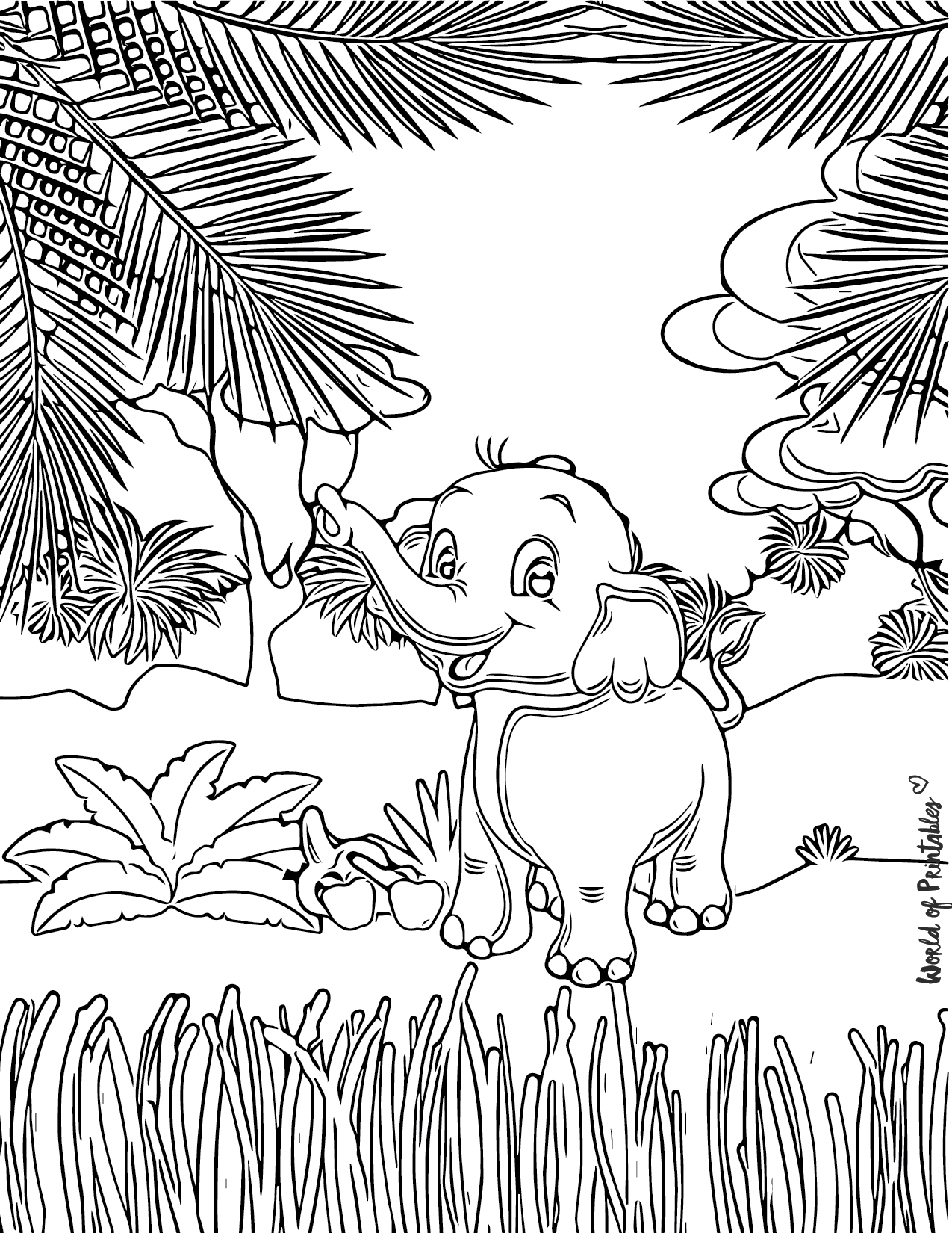 99+ Baby Elephant Coloring Pages FREE Printable 81