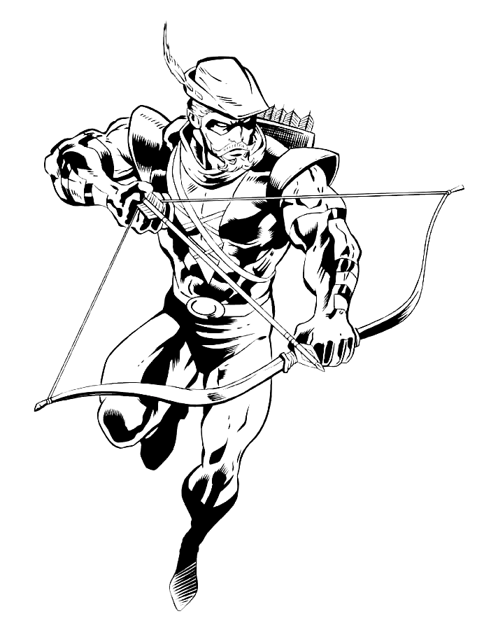 100+ Heroic Green Arrow Coloring Pages Printable 100