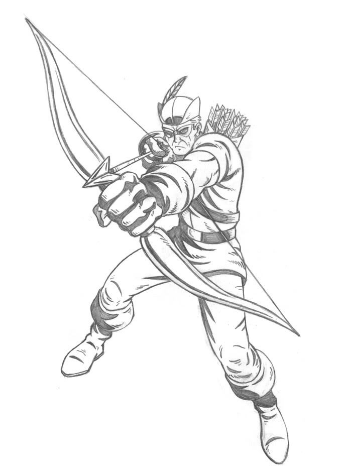 100+ Heroic Green Arrow Coloring Pages Printable 104