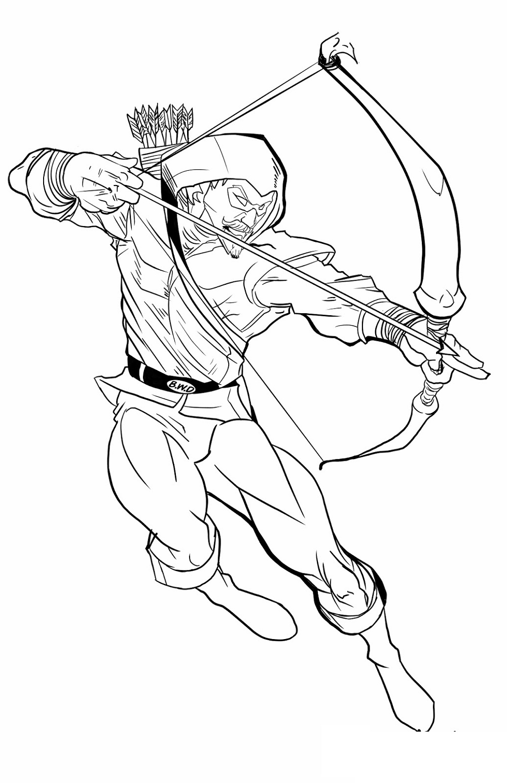 100+ Heroic Green Arrow Coloring Pages Printable 13