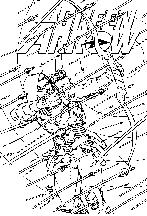 100+ Heroic Green Arrow Coloring Pages Printable 18