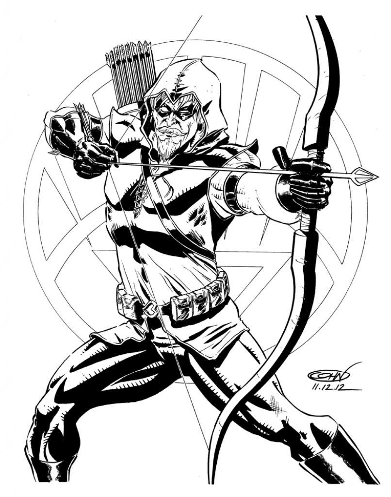 100+ Heroic Green Arrow Coloring Pages Printable 27