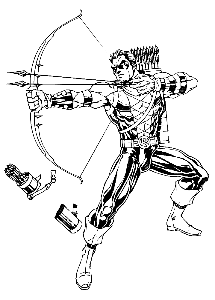 100+ Heroic Green Arrow Coloring Pages Printable 40