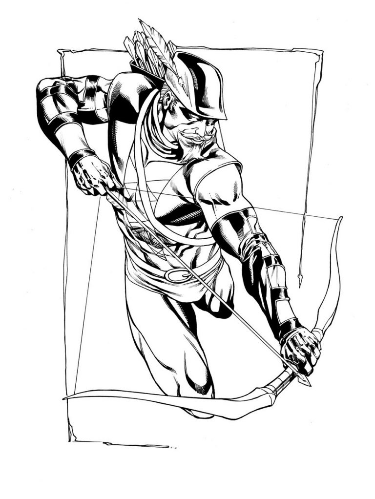 100+ Heroic Green Arrow Coloring Pages Printable 51