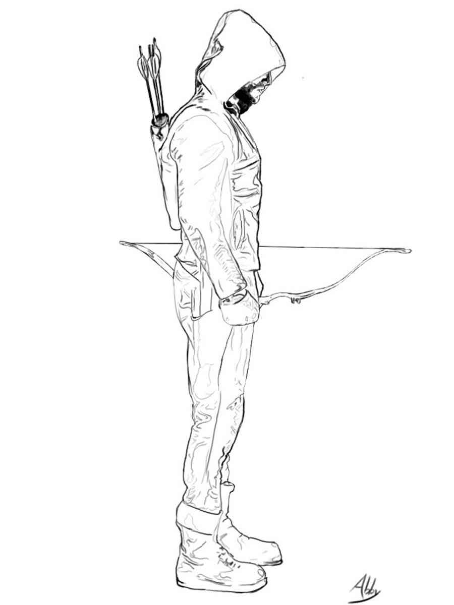 100+ Heroic Green Arrow Coloring Pages Printable 52