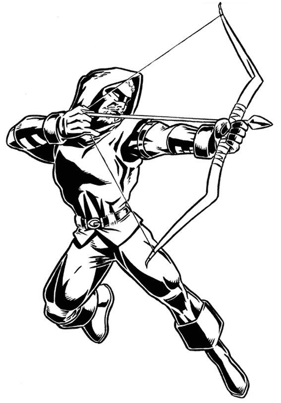 100+ Heroic Green Arrow Coloring Pages Printable 59