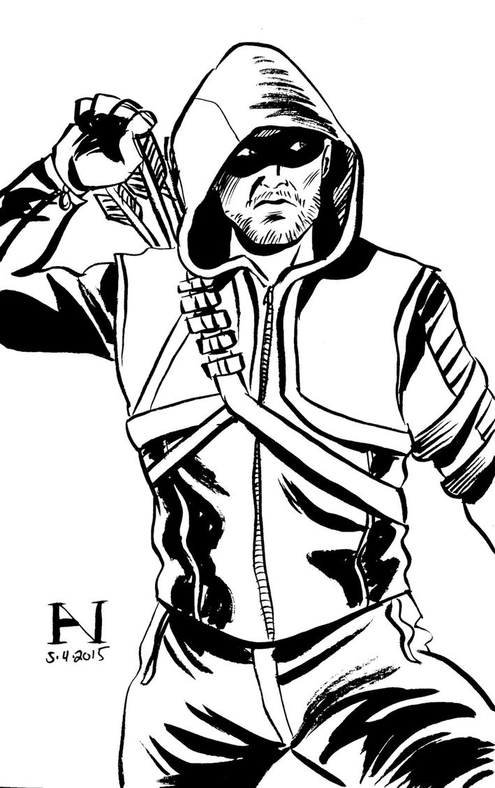 100+ Heroic Green Arrow Coloring Pages Printable 63