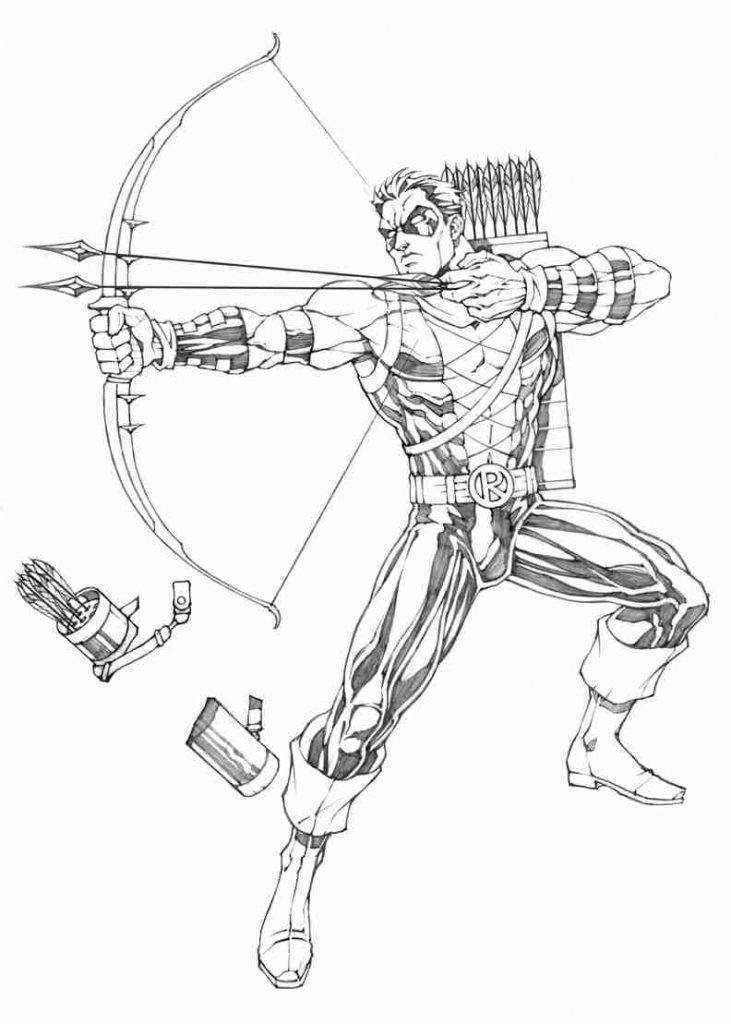 100+ Heroic Green Arrow Coloring Pages Printable 74