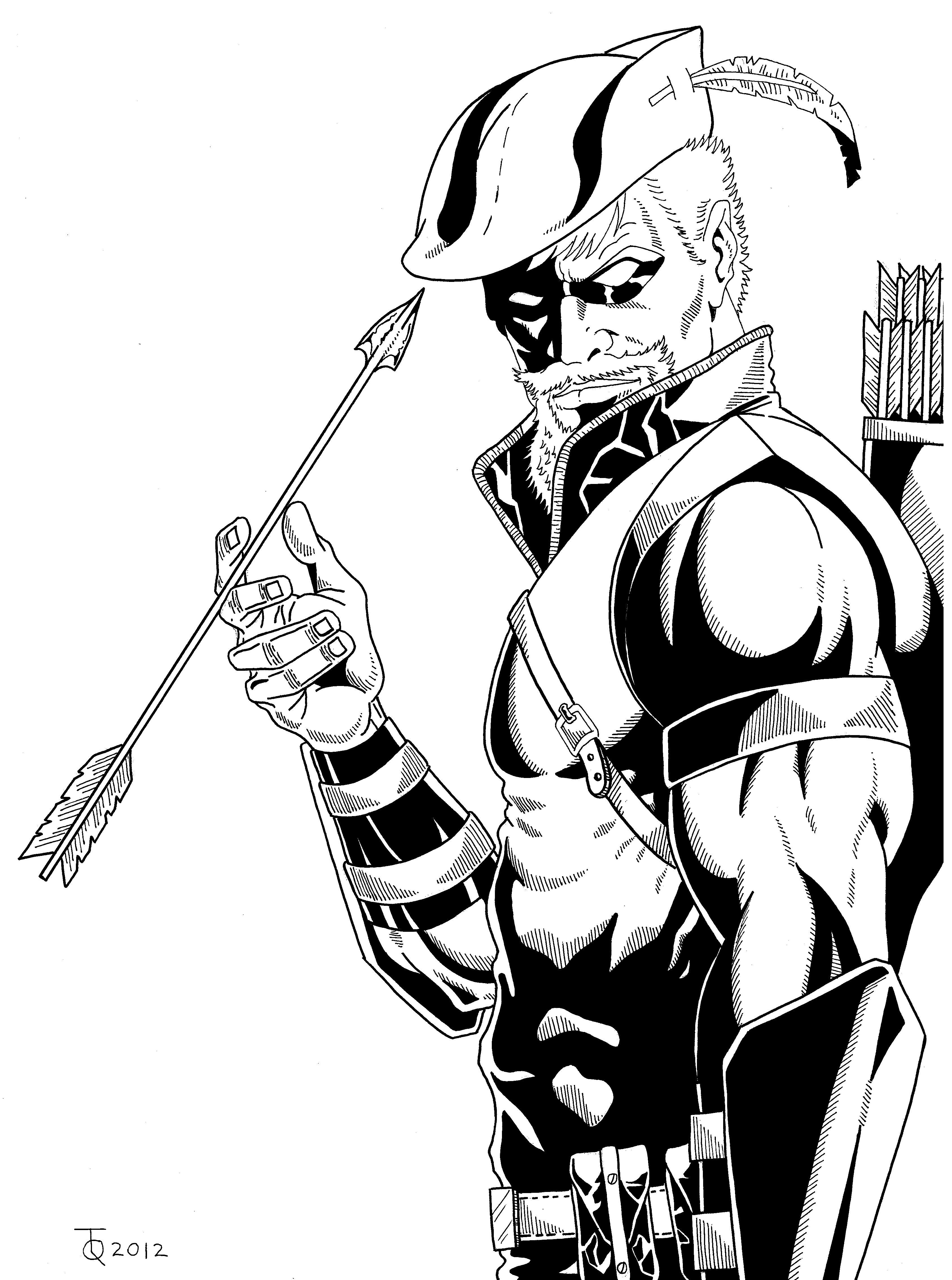 100+ Heroic Green Arrow Coloring Pages Printable 97