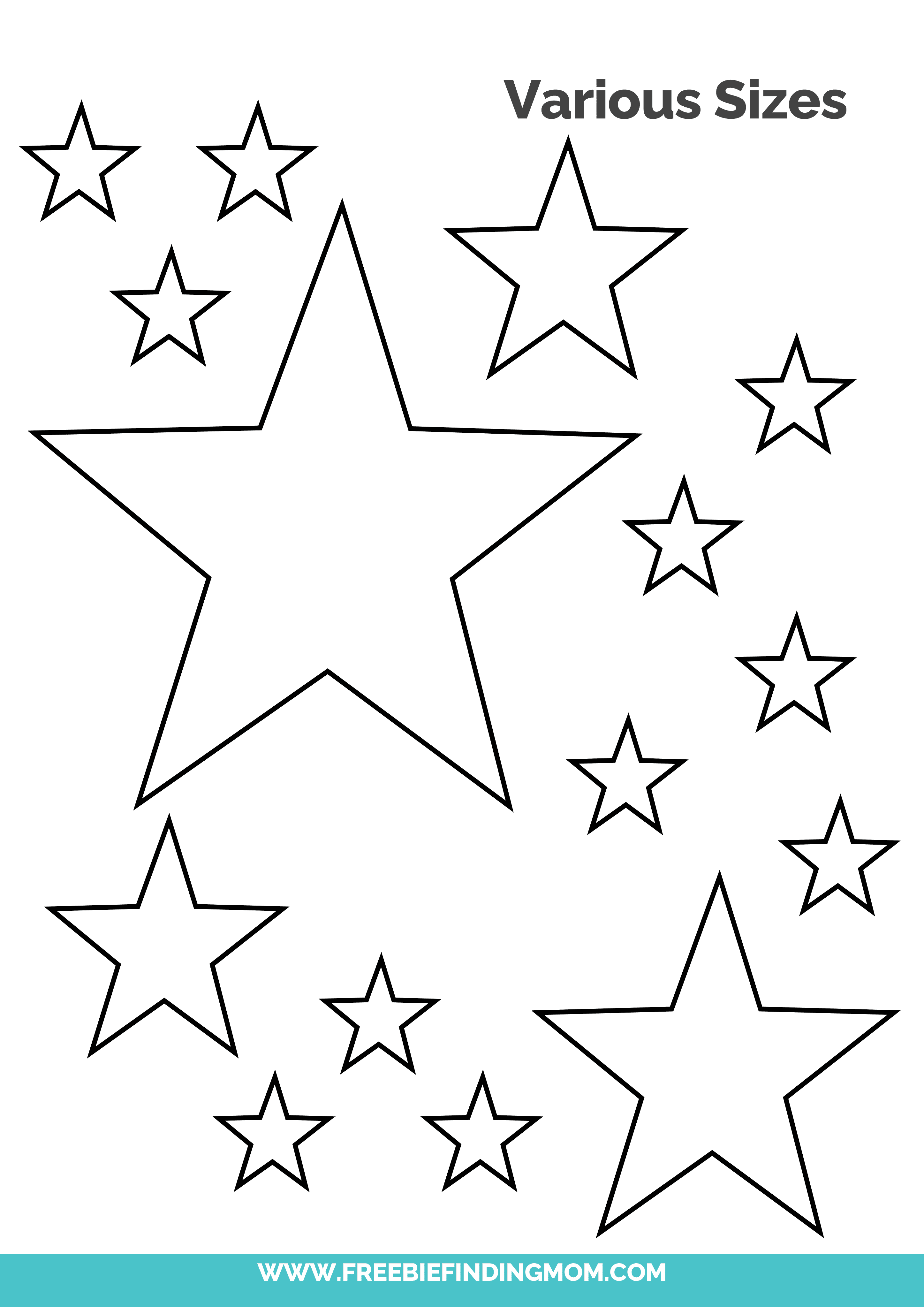 100 Star Coloring Pages Templates Printable 1