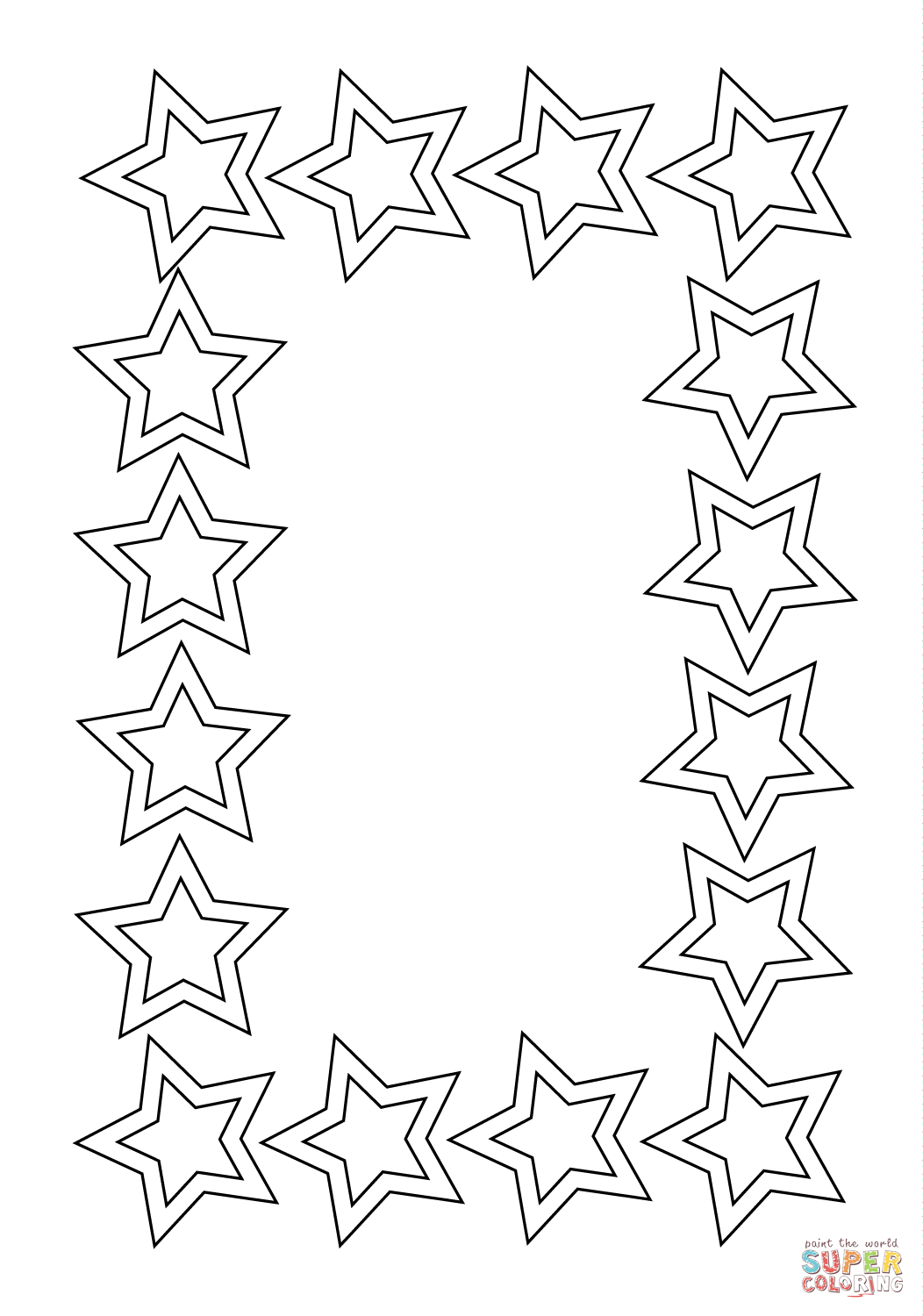 100 Star Coloring Pages Templates Printable 10