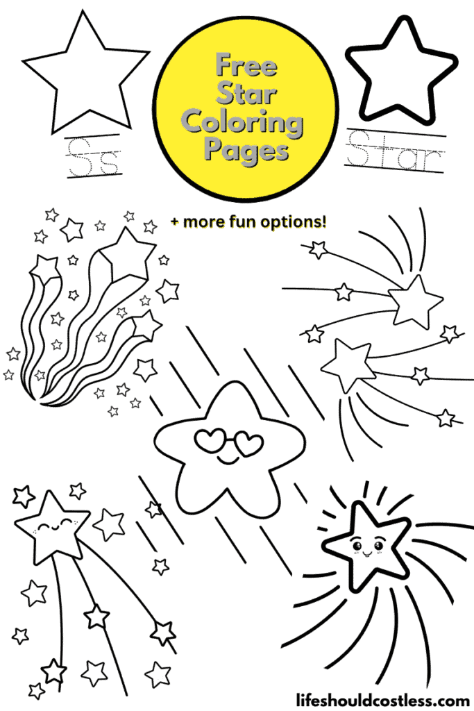 100 Star Coloring Pages Templates Printable 102