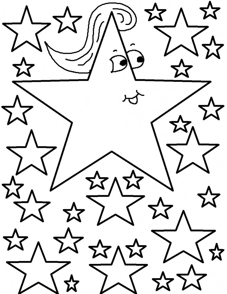 100 Star Coloring Pages Templates Printable 103