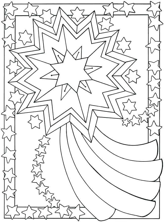 100 Star Coloring Pages Templates Printable 107