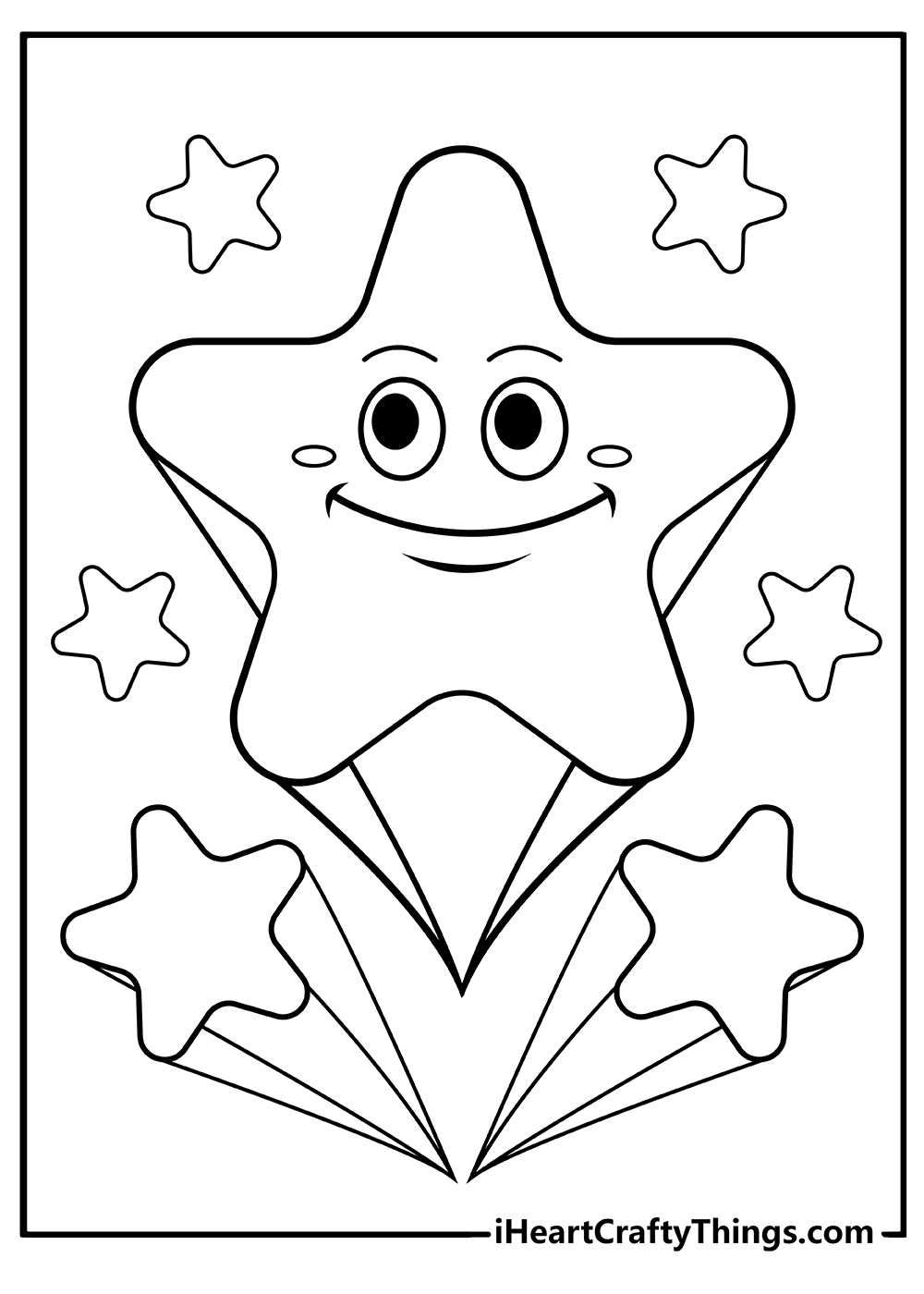 100 Star Coloring Pages Templates Printable 11