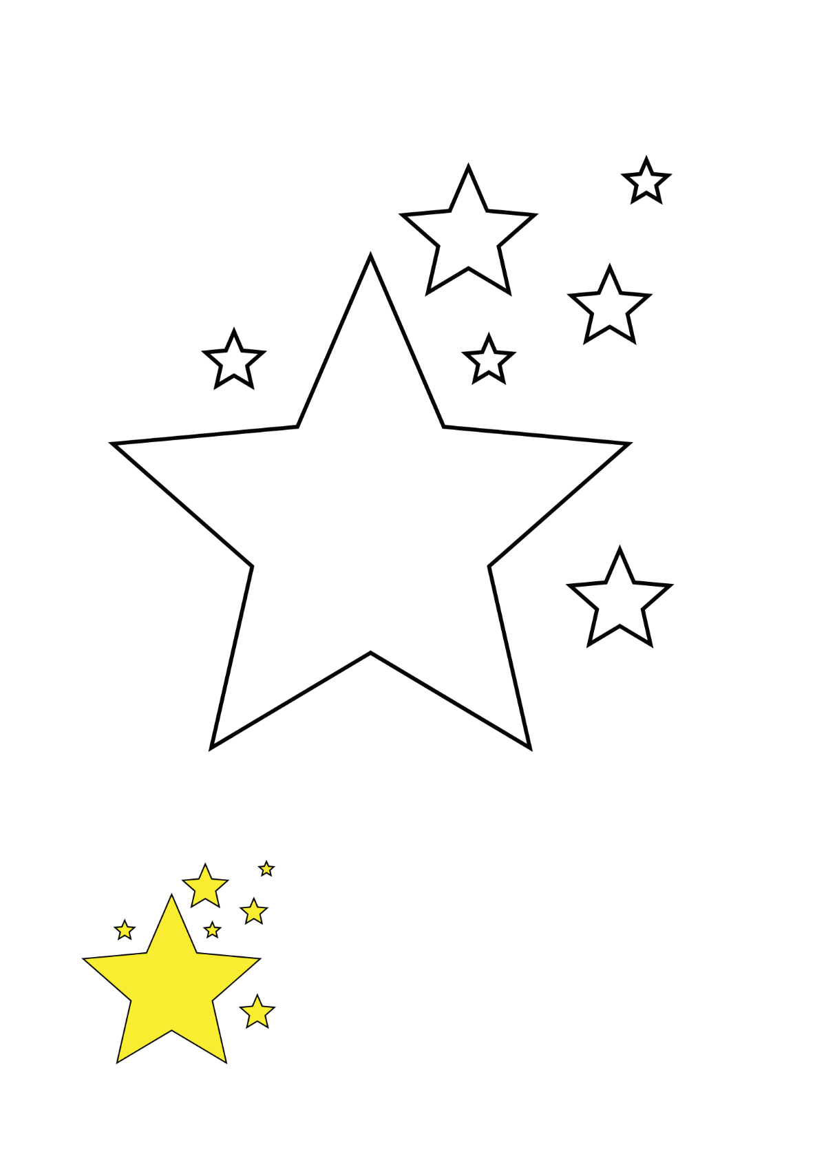 100 Star Coloring Pages Templates Printable 14