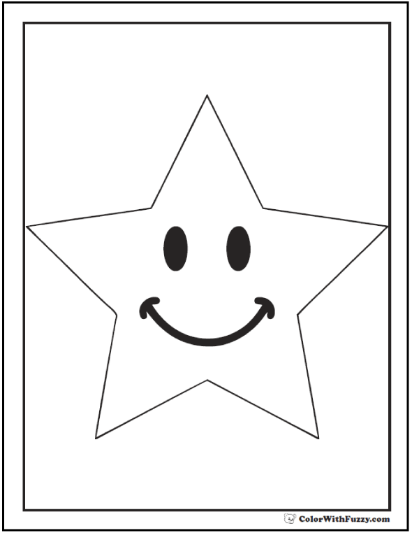 100 Star Coloring Pages Templates Printable 35