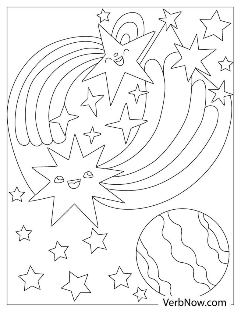 100 Star Coloring Pages Templates Printable 36