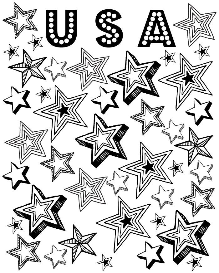 100 Star Coloring Pages Templates Printable 57