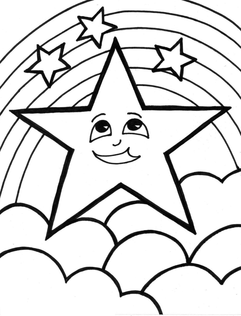 100 Star Coloring Pages Templates Printable 62