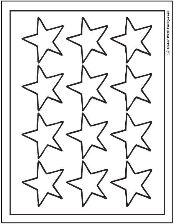 100 Star Coloring Pages Templates Printable 67