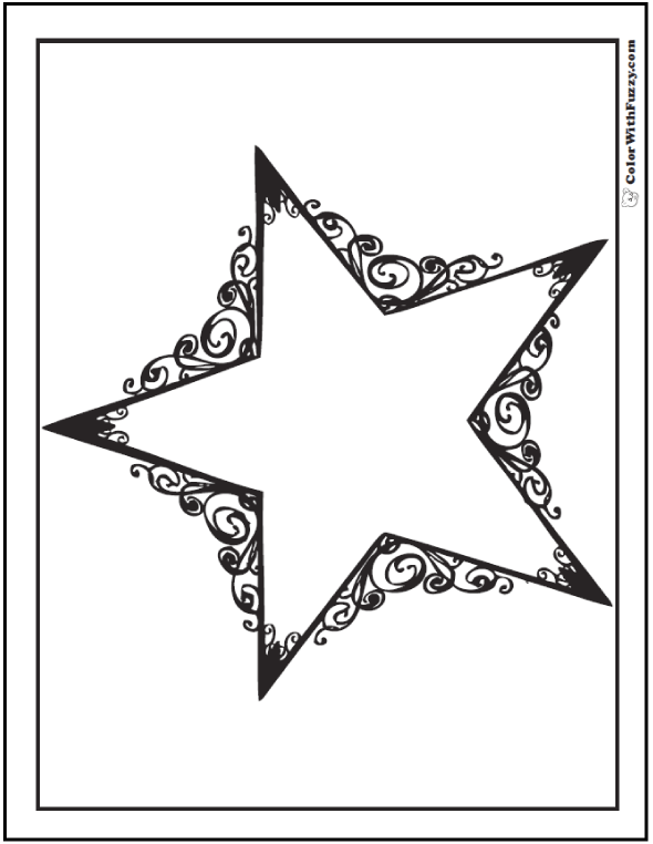 100 Star Coloring Pages Templates Printable 68