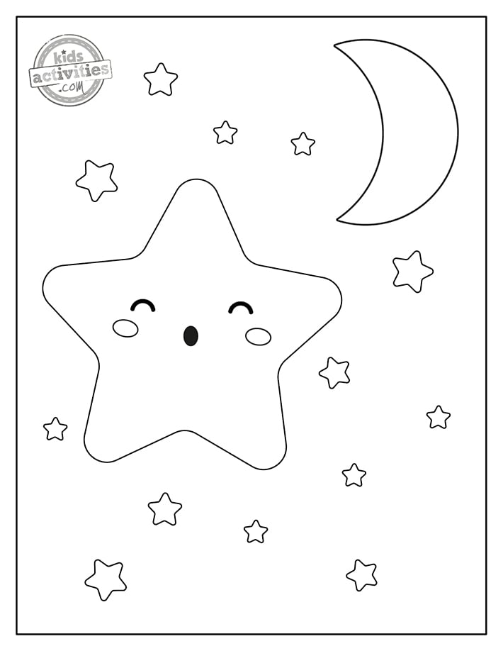 100 Star Coloring Pages Templates Printable 7