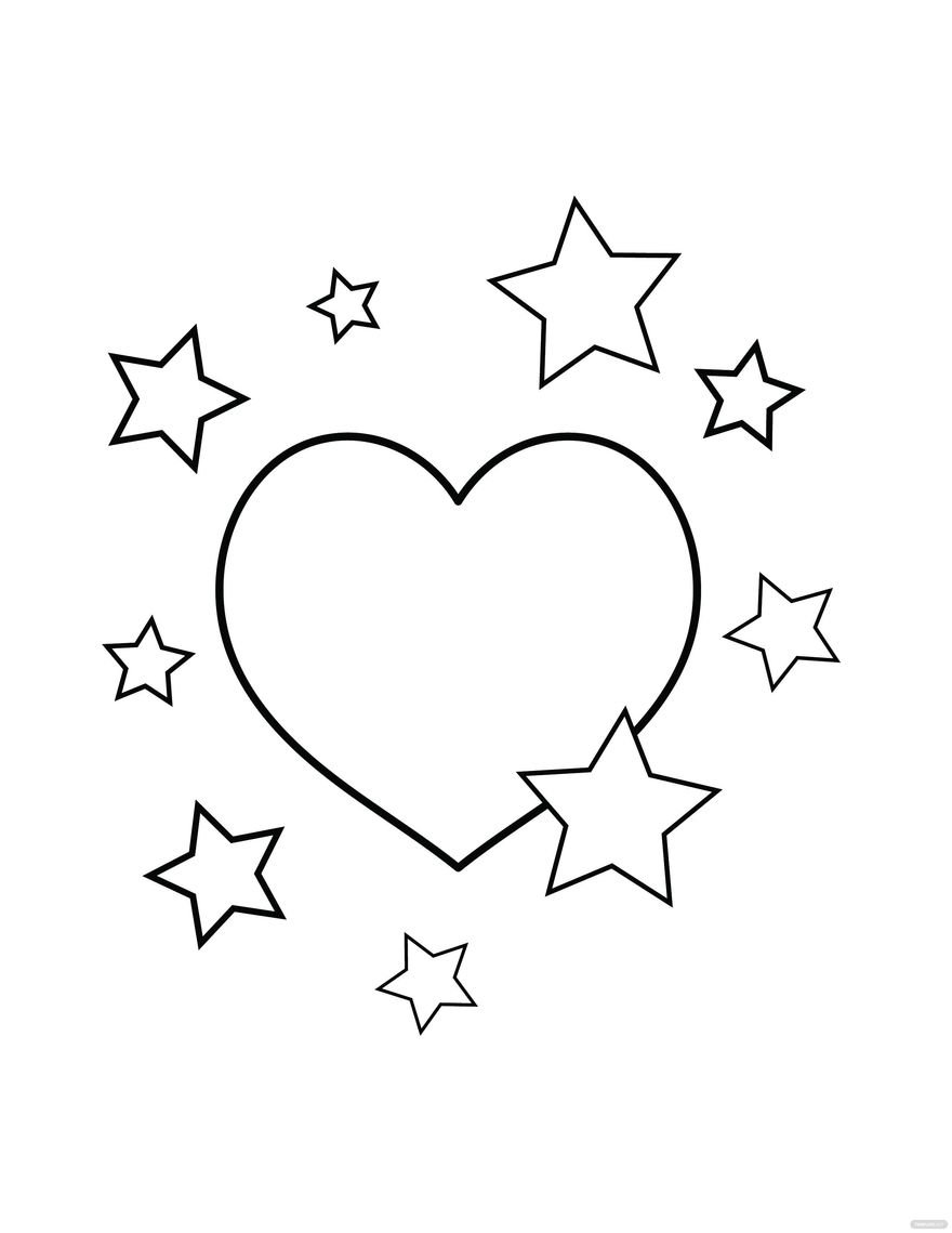 100 Star Coloring Pages Templates Printable 71