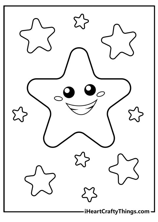 100 Star Coloring Pages Templates Printable 92