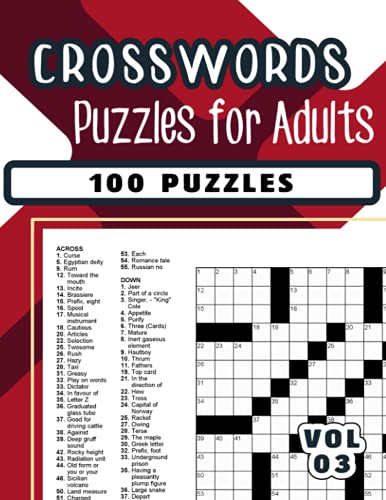 101 Crossword Puzzles for Adults Printable 10