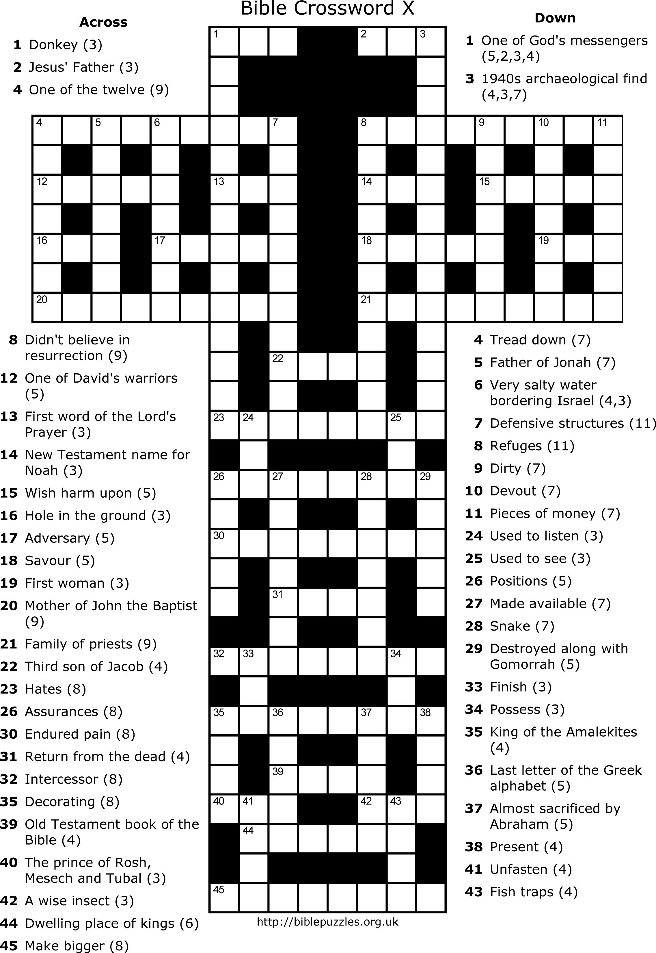 101 Crossword Puzzles for Adults Printable 11