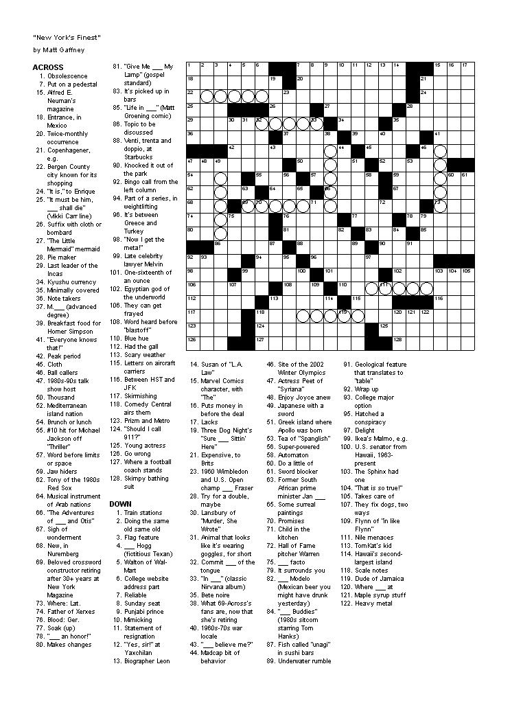 101 Crossword Puzzles for Adults Printable 32