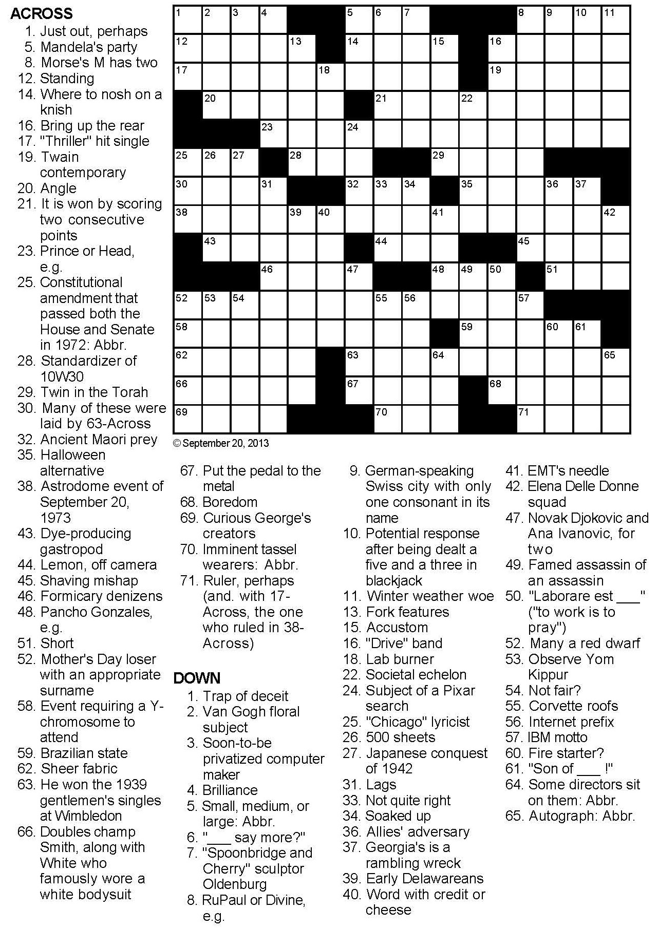 101 Crossword Puzzles for Adults Printable 47