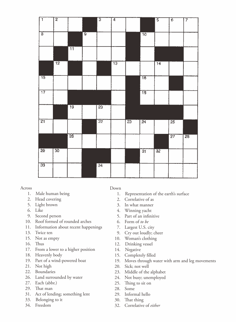 101 Crossword Puzzles for Adults Printable 49