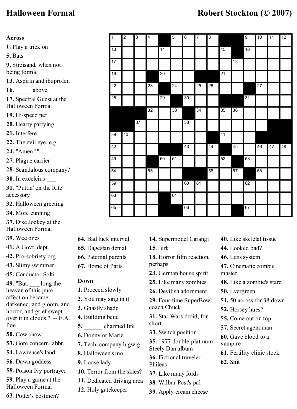 101 Crossword Puzzles for Adults Printable 51