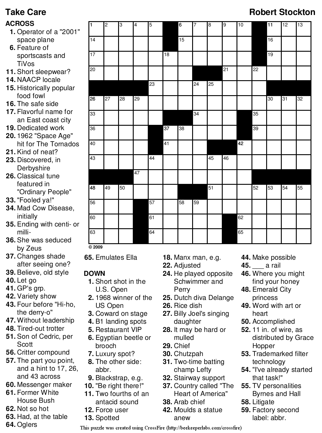 101 Crossword Puzzles for Adults Printable 56